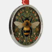 Elegante retro hommel boho botanische bloemkunst metalen ornament (Rechts)