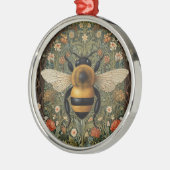 Elegante retro hommel boho botanische bloemkunst metalen ornament (Links)