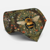Elegante retro hommel boho botanische bloemkunst stropdas (Opgerold)