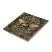 Elegante retro hommel boho botanische bloemkunst tegeltje (Zijkant)