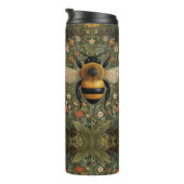 Elegante retro hommel boho botanische bloemkunst thermosbeker (Geroteerd rechts)