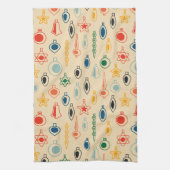 Elegante retro kerst theedoek (Verticaal)