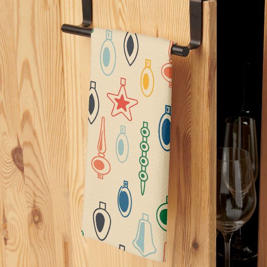 Elegante retro kerst theedoek