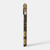 Elegante Retro Kerstster Stippen Patroon Vakantie iPhone 15 Hoesje (Linkerkant)