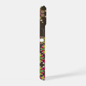 Elegante Retro Kerstster Stippen Patroon Vakantie iPhone 15 Hoesje (Rechterkant)