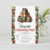 Elegante  retro klassieke kerstcadeaus kaart (Staand voorkant)