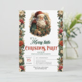 Elegante retro klassieker Santa Claus Kaart (Staand voorkant)