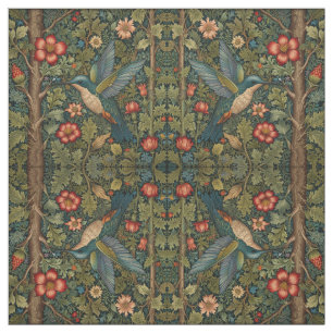 Elegante retro kolibrie kunst stof