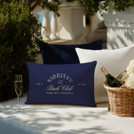 Elegante Retro Marineblauwe Bachelorette-weekend Kussen