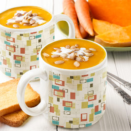 Elegante Retro Medio-Century geometrische vormen Koffiemok