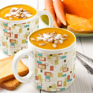 Elegante Retro Medio-Century geometrische vormen Koffiemok