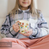 Elegante Retro Medio-Century geometrische vormen Koffiemok