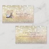 Elegante Retro Mixer Bloemen Bokeh Bakkerij Visitekaartje (Voorkant / Achterkant)