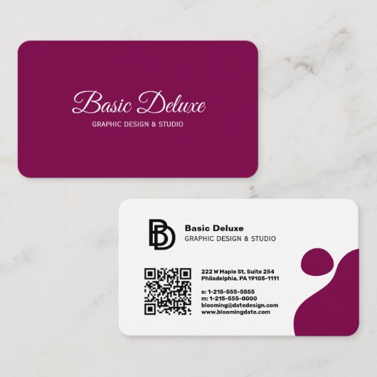 elegante retro – modern visitekaartje (Voorkant / Achterkant)