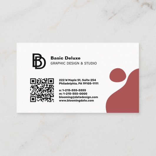  elegante retro – modern visitekaartje (Achterkant)