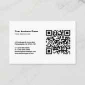 elegante retro – modern visitekaartje (Achterkant)