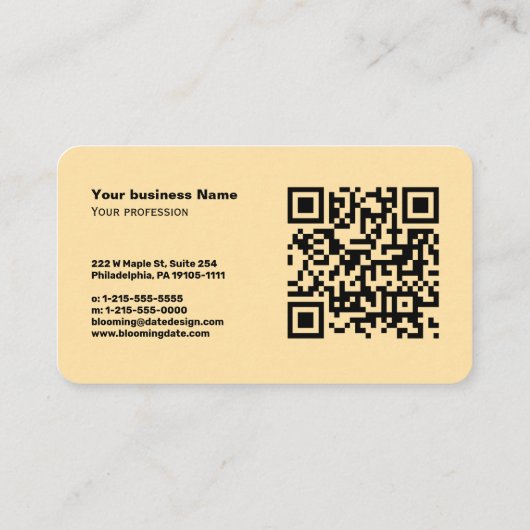  elegante retro – modern visitekaartje (Achterkant)