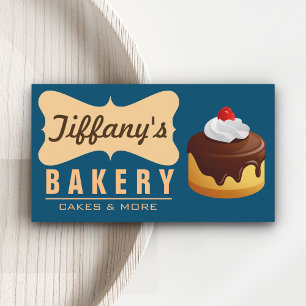 Elegante Retro Mooie Zoete Cake Bakkerij Visitekaartje