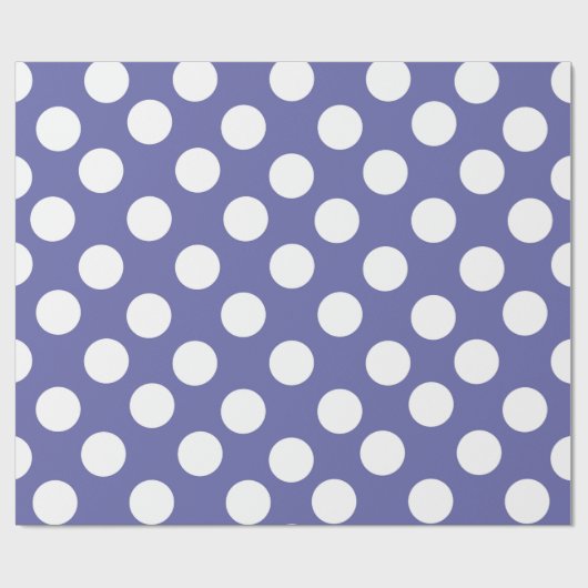 Elegante retro paarse witte stippen cadeaupapier (Vlak)