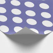 Elegante retro paarse witte stippen cadeaupapier (Hoek)