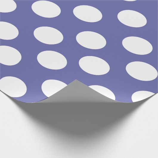Elegante retro paarse witte stippen cadeaupapier (Hoek)