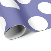 Elegante retro paarse witte stippen cadeaupapier (Rol Hoek)