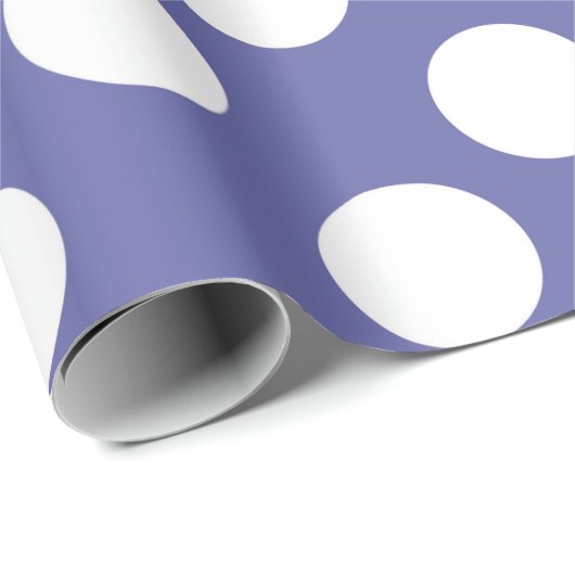 Elegante retro paarse witte stippen cadeaupapier (Rol Hoek)