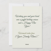 Elegante Retro Rendier Muntgroen Unieke Kerstmis Feestdagenkaart (Achterkant)