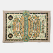 Elegante retro Rustieke boerderij goederen Texas Theedoek (Horizontaal)