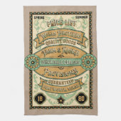 Elegante retro Rustieke boerderij goederen Texas Theedoek (Verticaal)