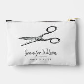 Elegante retro schaar - Minimale haarstylist Etui (Achterkant)