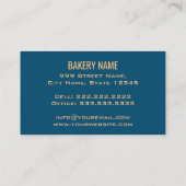 Elegante Retro Schattigee Sweet Cake Bakery Visitekaartje (Achterkant)