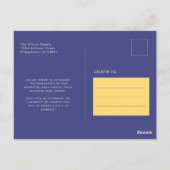 Elegante Retro Script Grad Aankondiging Afstuderen Briefkaart (Achterkant)