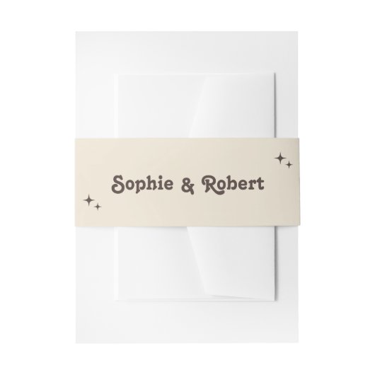 Elegante Retro Script Trouw Uitnodiging Uitnodigingen Wikkel (Voorkant Voorbeeld)