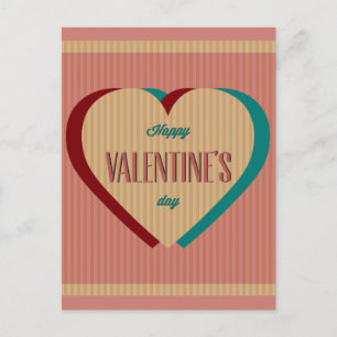 Elegante retro stijl Happy Valentines day design Feestdagenkaart