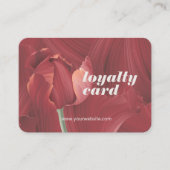 Elegante Retro Stijlvolle Rode Tulp Abstract Patro Klantenkaartje (Voorkant)