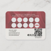 Elegante Retro Stijlvolle Rode Tulp Abstract Patro Klantenkaartje (Achterkant)