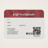 Elegante Retro Stijlvolle Rode Tulp Abstract Patro Visitekaartje (Achterkant)