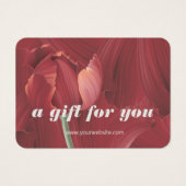 Elegante Retro Stijlvolle Rode Tulp Abstract Patro Visitekaartje (Voorkant)