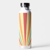 Elegante Retro Sunburst Achtergrond Waterfles (Links)