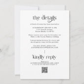 Elegante Retro Typografie Bruiloft Kaart (Achterkant)