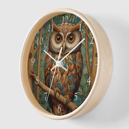 Elegante retro uil boho bohemian bos groen (Hoek)