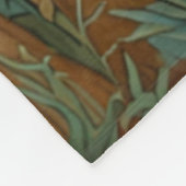 Elegante retro uil boho bohemian bos groen fleece deken (Hoek)