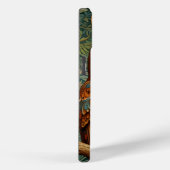 Elegante retro uil bos groen Case-Mate iPhone case (Achterkant / Rechts)