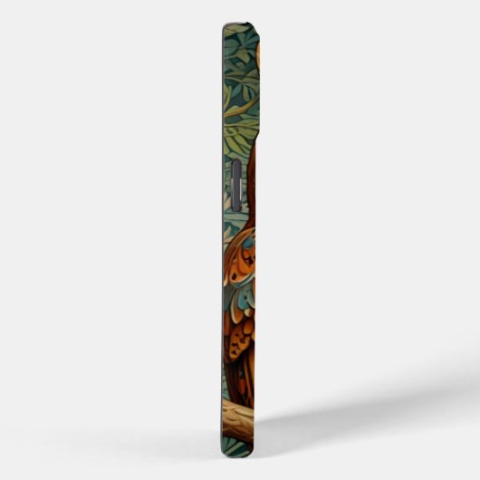 Elegante retro uil bos groen Case-Mate iPhone case (Achterkant / Rechts)