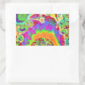 Elegante retro waterverf zonnebloemvelden rechthoekige sticker (Tas)