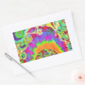 Elegante retro waterverf zonnebloemvelden rechthoekige sticker (Envelop)