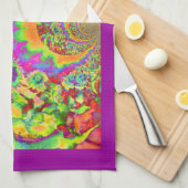 Elegante retro waterverf zonnebloemvelden theedoek (Quarter Fold)