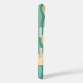 Elegante retro wavy verticale strepen Case-Mate iPhone case (Achterkant / Rechts)