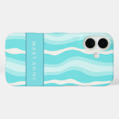 Elegante retro wavy verticale strepen Case-Mate iPhone case (Achterkant (horizontaal))